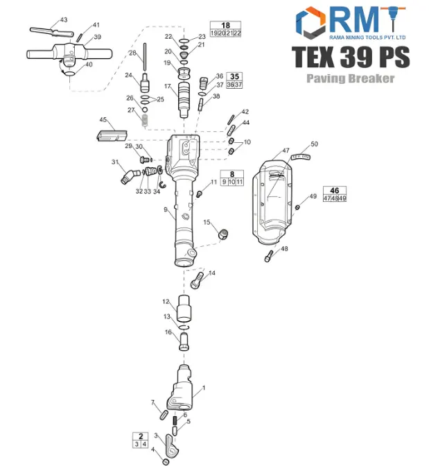 TEX 39 PS - Pneumatic Breaker